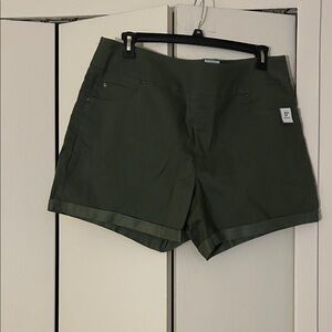 Green Casual Shorts
